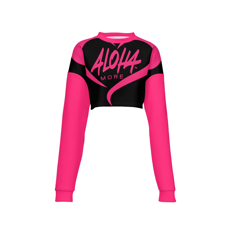 Pink Love – Women’s Cropped Crewneck Sweatshirt