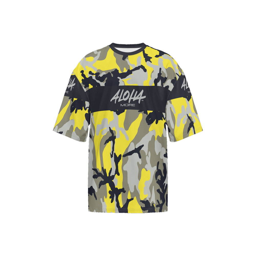 Yellow & Black Camo – Oversized Short-Sleeve Tee