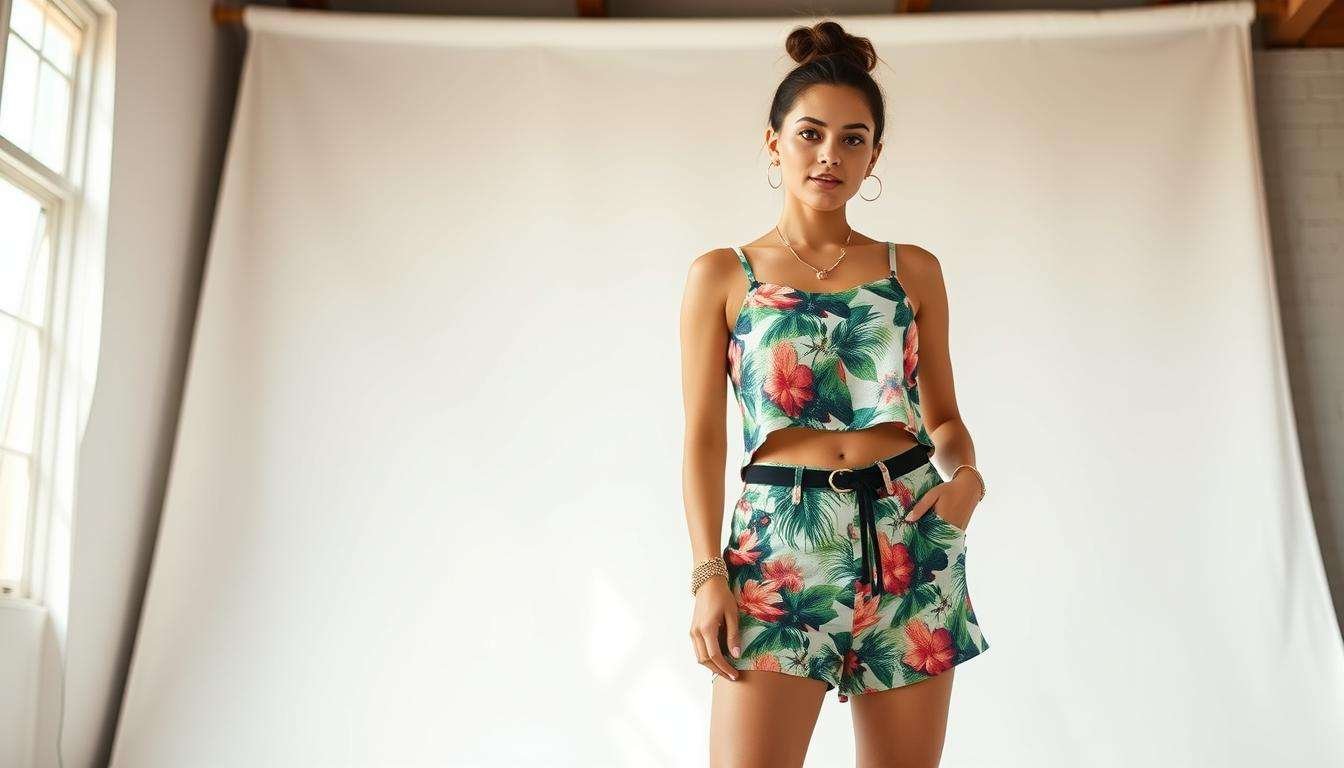 How to Turn an Oversized Tee Into a Stylish Two-Piece Set