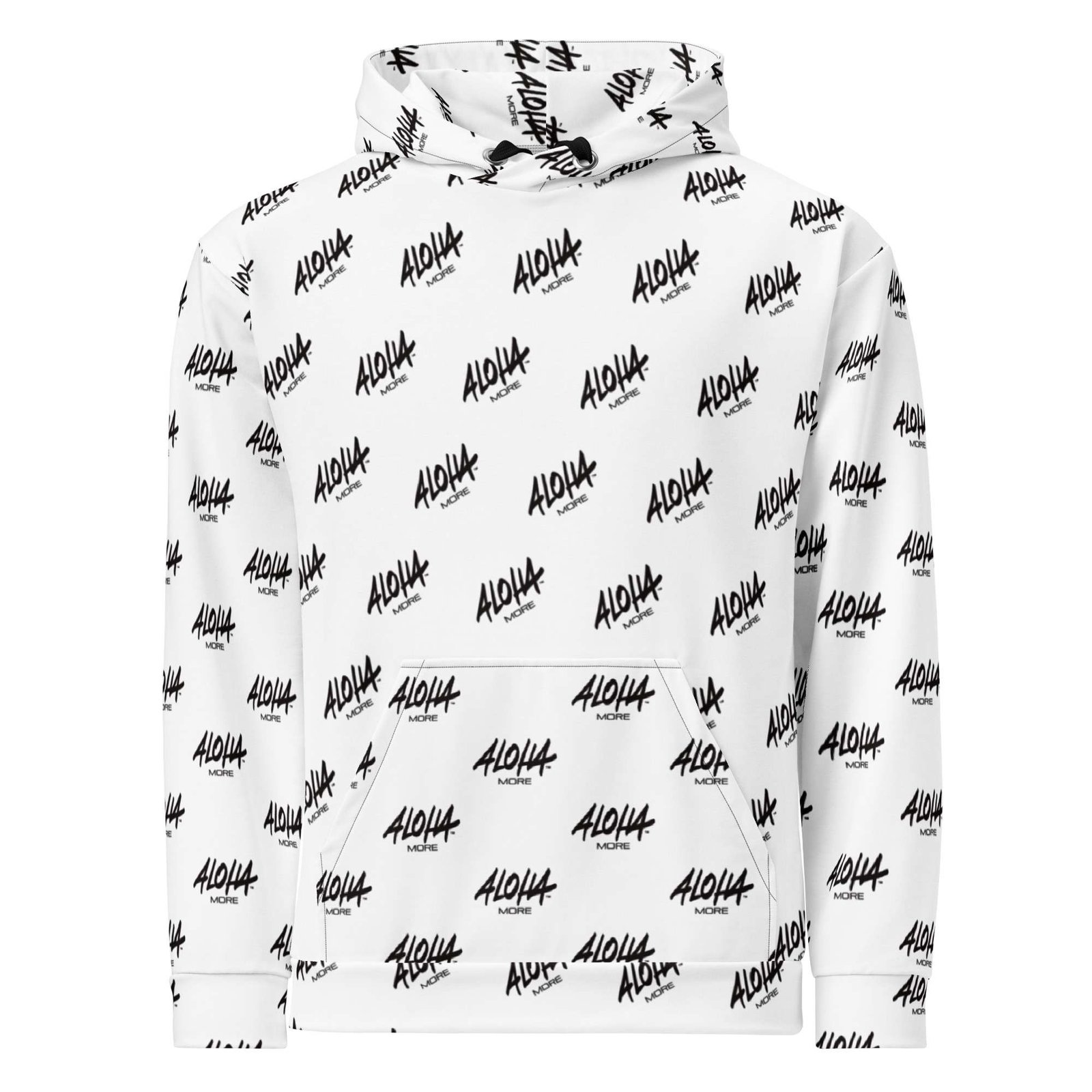 Aloha More – White (Classic All Over Print) Unisex Hoodie