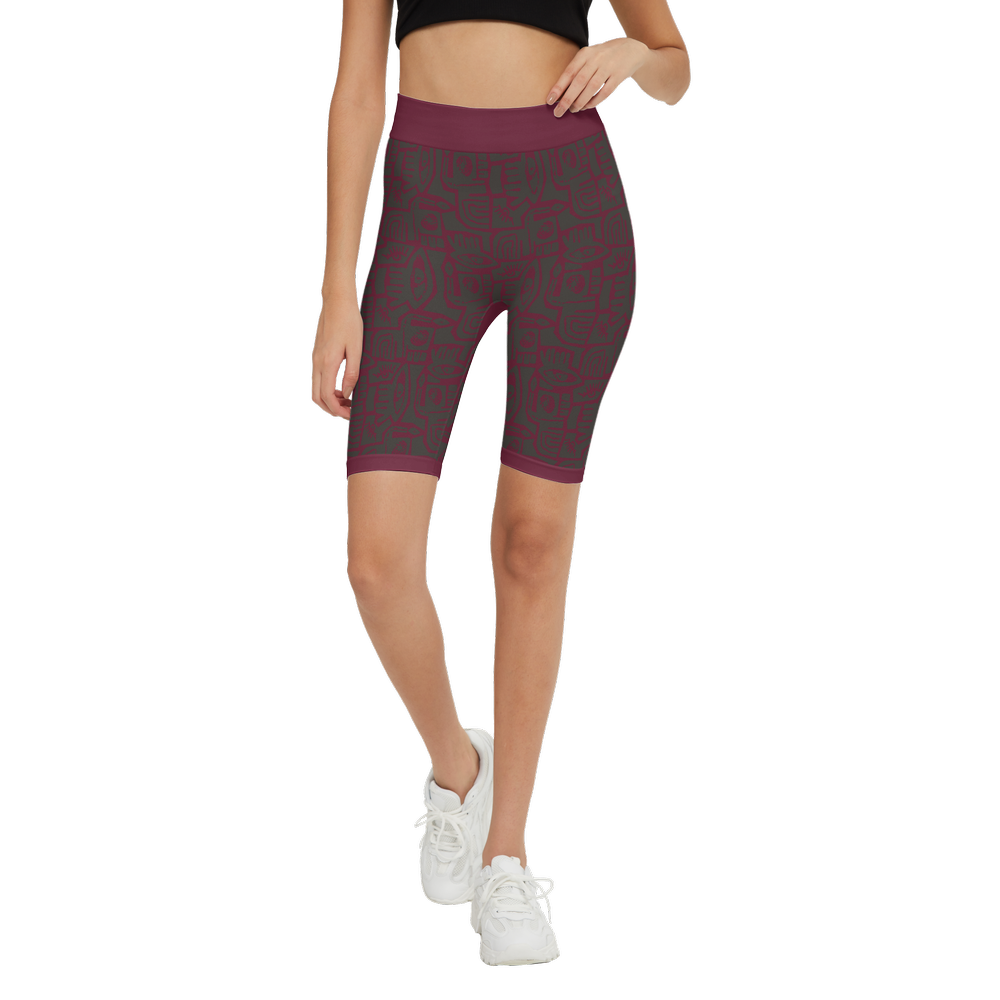 Legging shorts – Urban Tribal – Red and Black