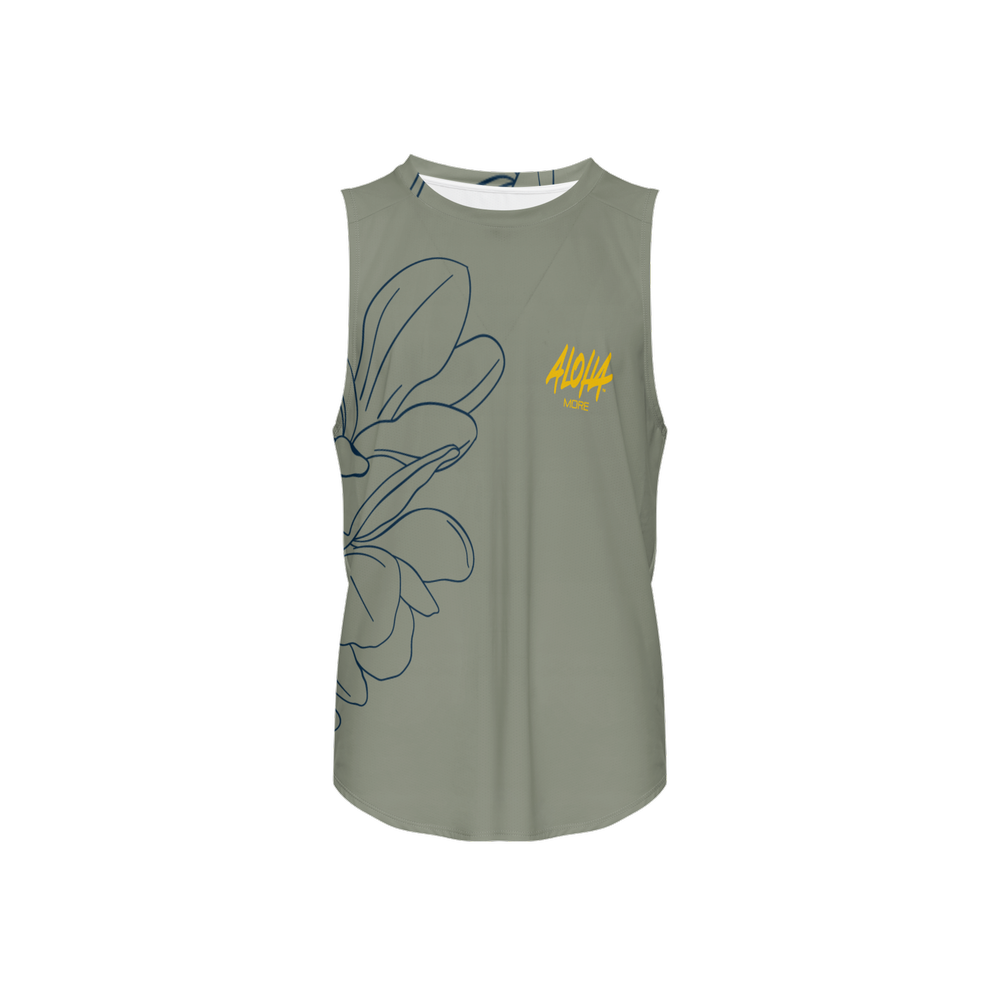 Jungle Green – Men’s Seamless Open Side Tank Top (Performance Mesh)